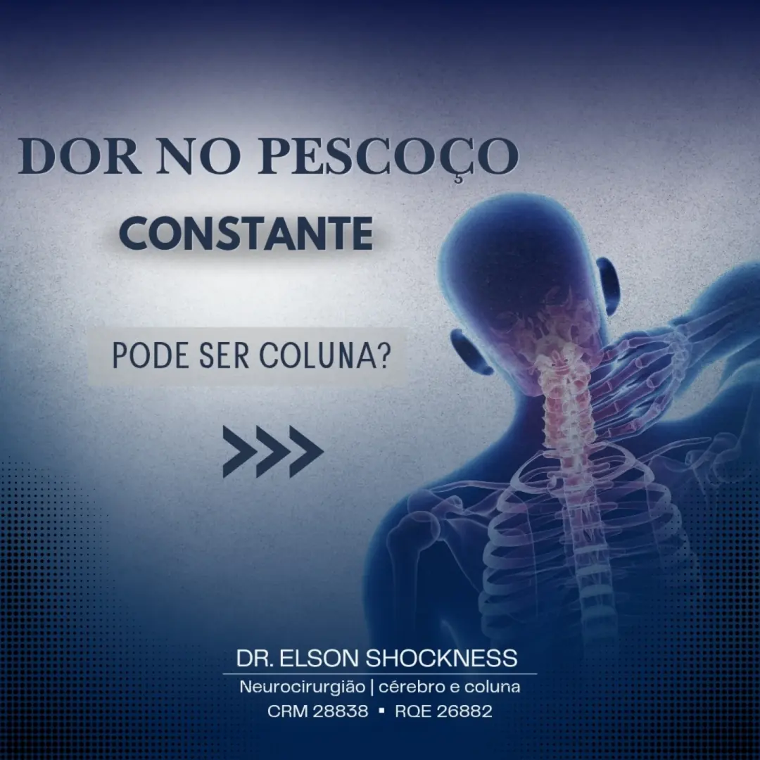 Dor constante no pescoço? Pode sim estar relacionada à sua coluna cervical. Não ignore os sinais. Busque avaliação com… (imagem 1 de 2)